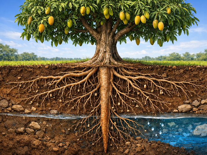 Cây xoài rễ cọc hay rễ chùm? Đặc điểm hệ rễ cây xoài