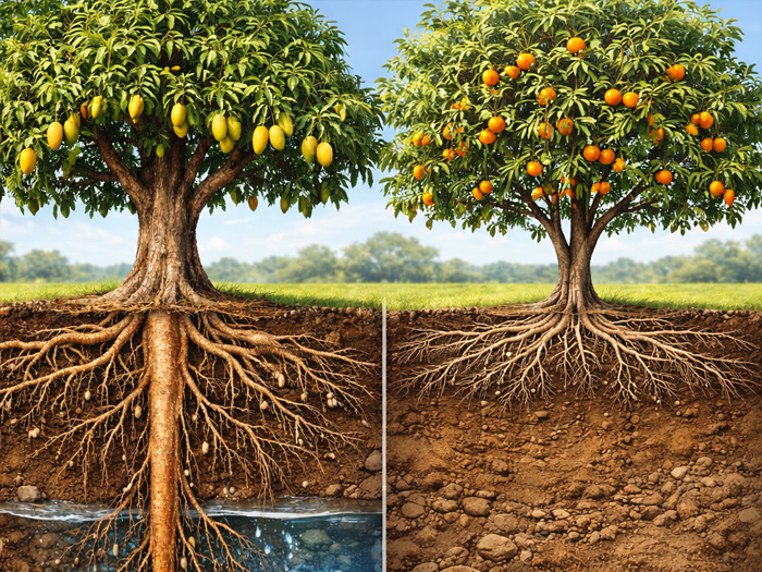 Cây xoài rễ cọc hay rễ chùm? Đặc điểm hệ rễ cây xoài