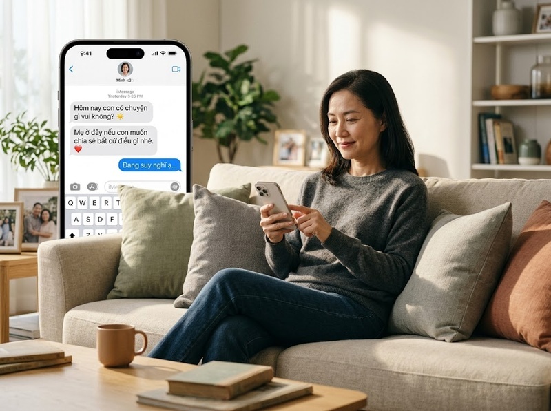 Cha mẹ nhắn tin với con thế nào để quan tâm mà không tạo cảm giác kiểm soát?