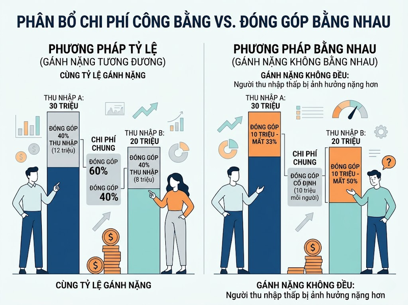 Chia tài chính theo tỷ lệ thu nhập: khi nào hợp lý, khi nào không?