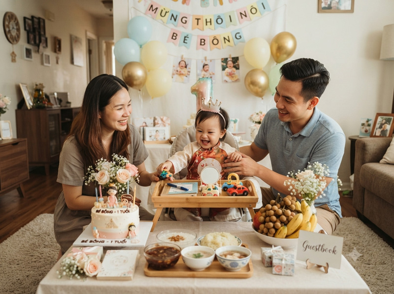 Checklist chuẩn bị tiệc thôi nôi tại nhà đầy đủ