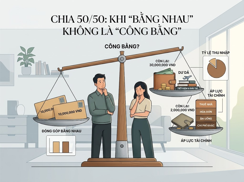 Công bằng tài chính trong gia đình nên dựa trên tiền hay khả năng đóng góp?