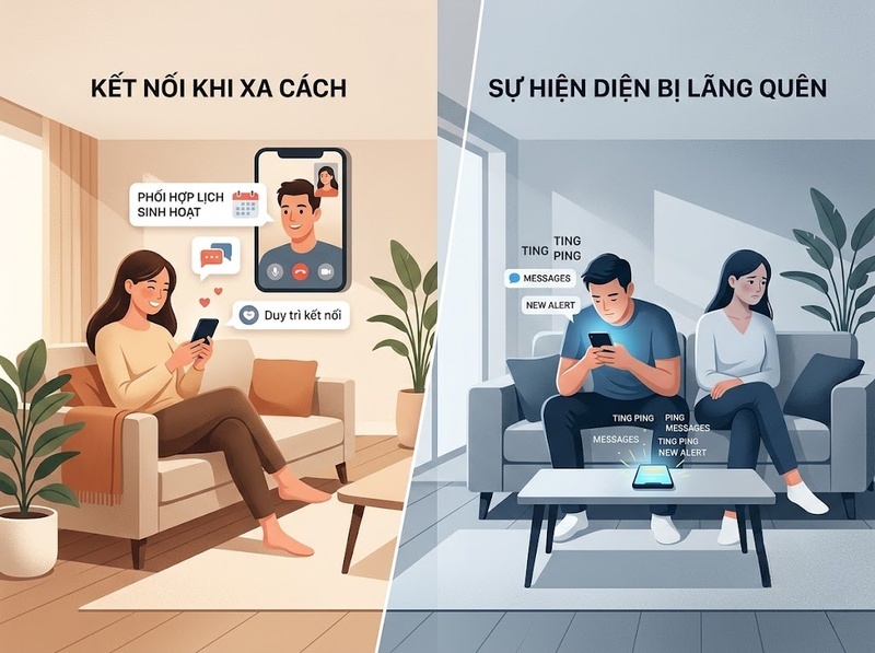 Công nghệ ảnh hưởng quan hệ vợ chồng qua giao tiếp, chú ý và niềm tin ra sao?