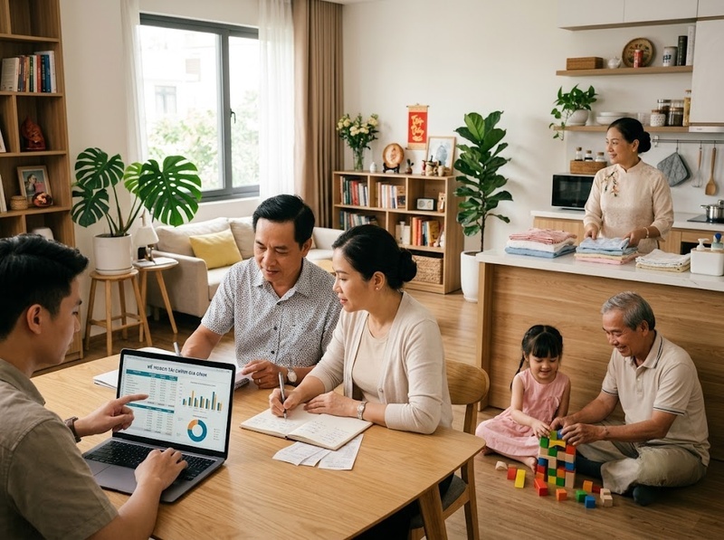 Gia đình nhiều thế hệ gặp khó khăn kinh tế nên chia sẻ trách nhiệm thế nào?