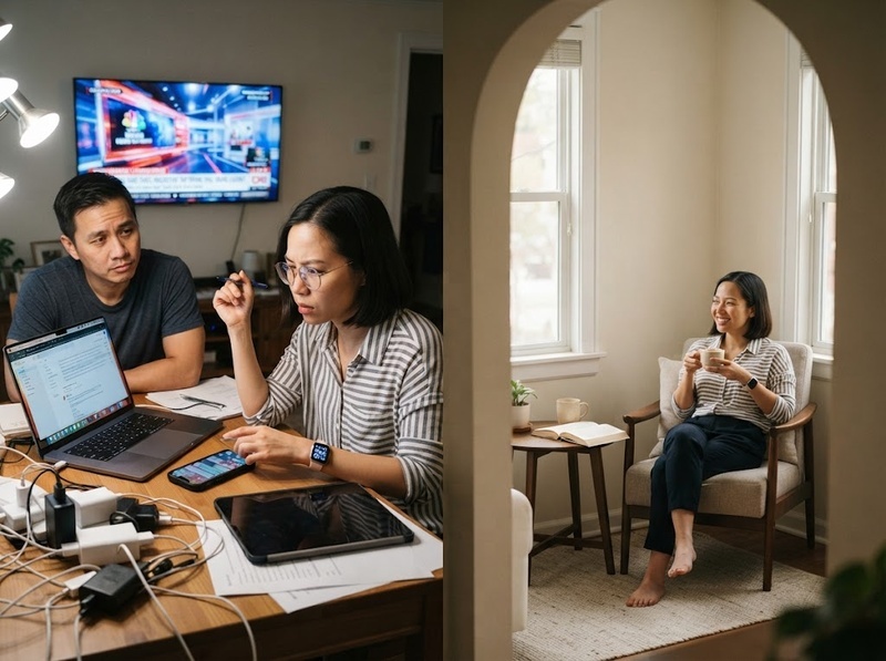 Khu vực không dùng thiết bị số trong nhà nên áp dụng ở đâu và khi nào?