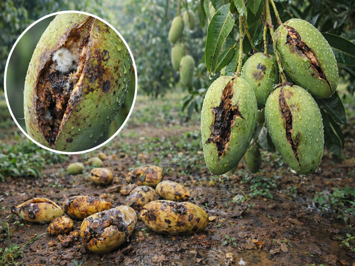 Phân tích nguyên nhân xoài bị nứt trái và thối quả hàng loạt