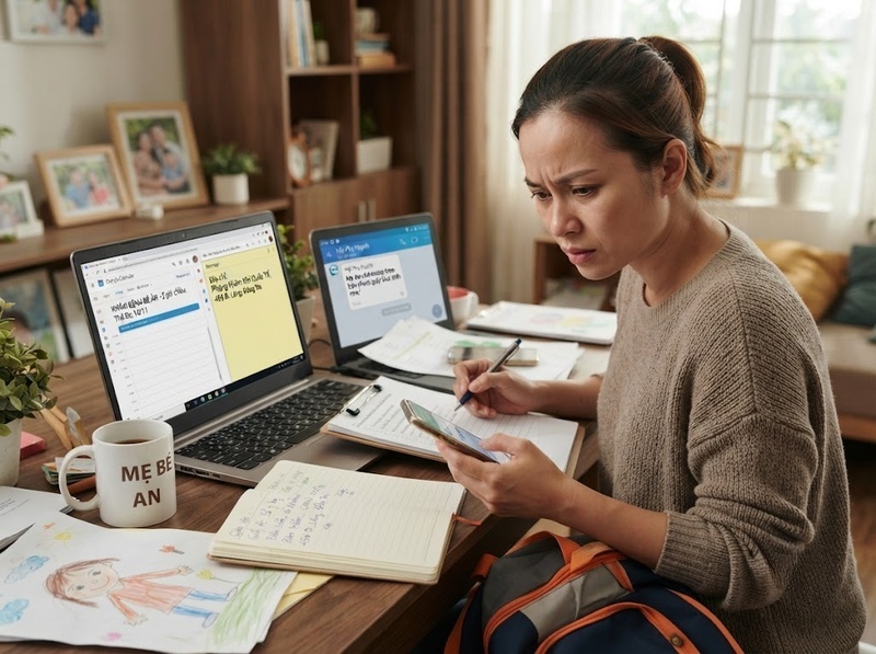 Quá nhiều công cụ quản lý gia đình gây phân tán thông tin qua những dấu hiệu nào?