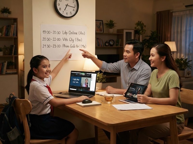 Quyền sử dụng thiết bị chung nên được phân chia thế nào giữa các thành viên?