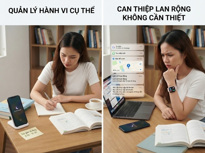Ranh giới công nghệ hợp lý khác kiểm soát quá mức ở những dấu hiệu nào?