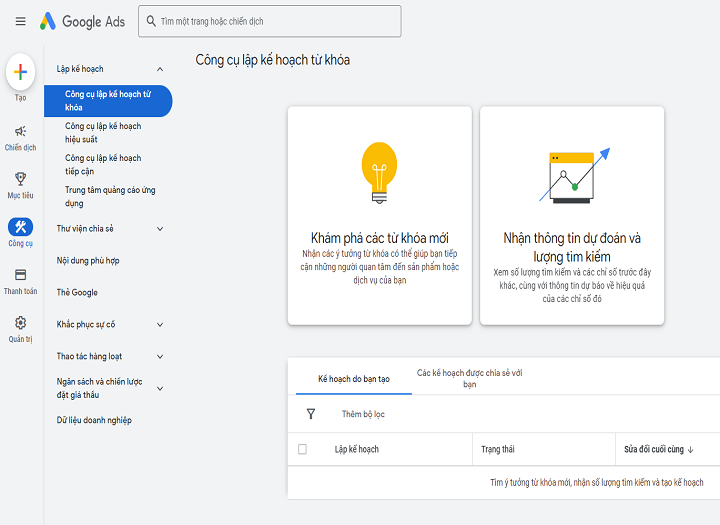Cách sử dụng Google Keyword Planner để chọn từ khóa hiệu quả