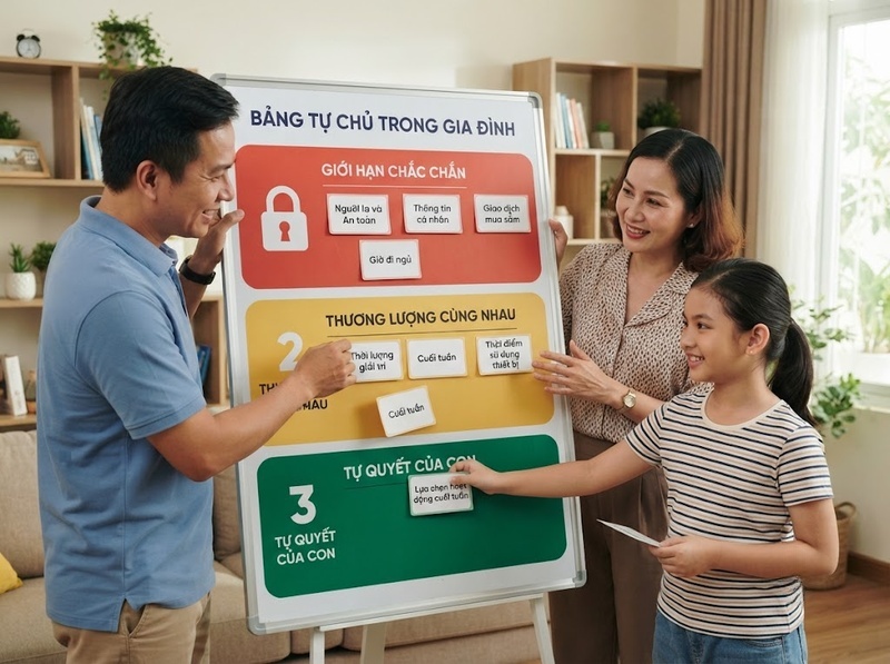 Thiết lập quy tắc công nghệ với con thế nào để vẫn bảo đảm quyền tham gia?