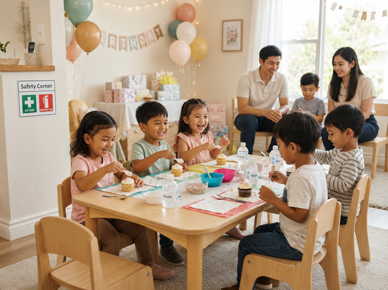 Những lưu ý khi tổ chức tiệc có trẻ nhỏ an toàn và thuận tiện