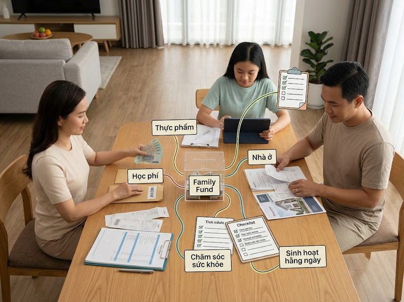 Trách nhiệm tài chính trong gia đình gồm những nghĩa vụ và đóng góp nào?
