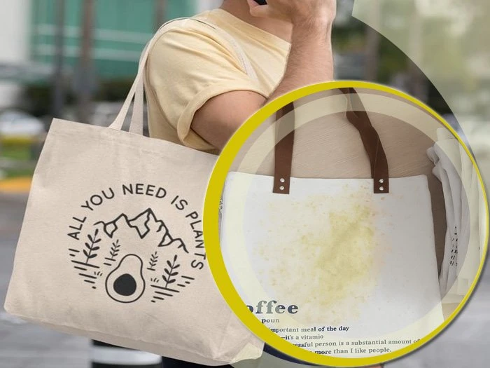 Cách xử lý khi túi tote canvas bị mốc hoặc ố vàng