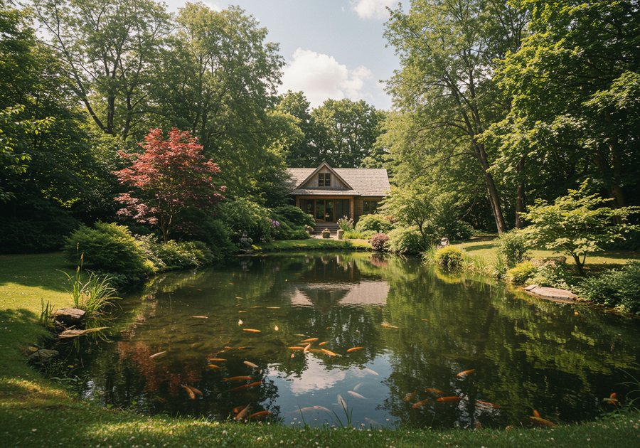 Cách chọn vị trí đặt hồ cá ngoài sân hợp lý