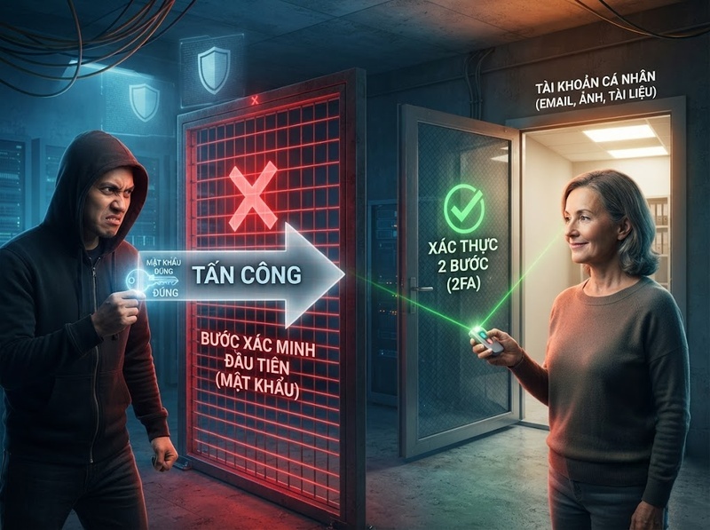 Xác thực hai bước cho tài khoản gia đình giảm nguy cơ bị chiếm quyền thế nào?