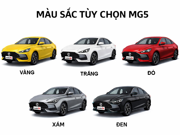 Xe ô tô MG5 có mấy phiên bản? Các màu xe MG5 và cách chọn hợp tuổi