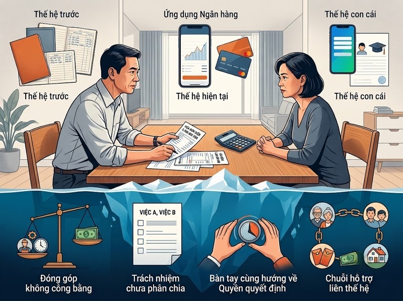 Xung đột tài chính gia đình nhiều thế hệ cần thống nhất những nguyên tắc nào?