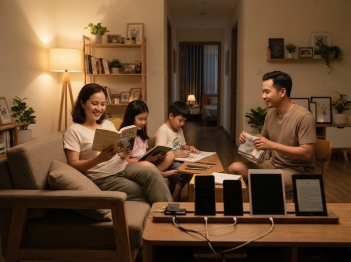 Quy tắc dùng thiết bị trước khi ngủ trong gia đình