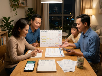 Tần suất rà soát thu chi gia đình phù hợp