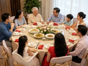 Cách sắp xếp chỗ ngồi trong tiệc gia đình nhiều thế hệ