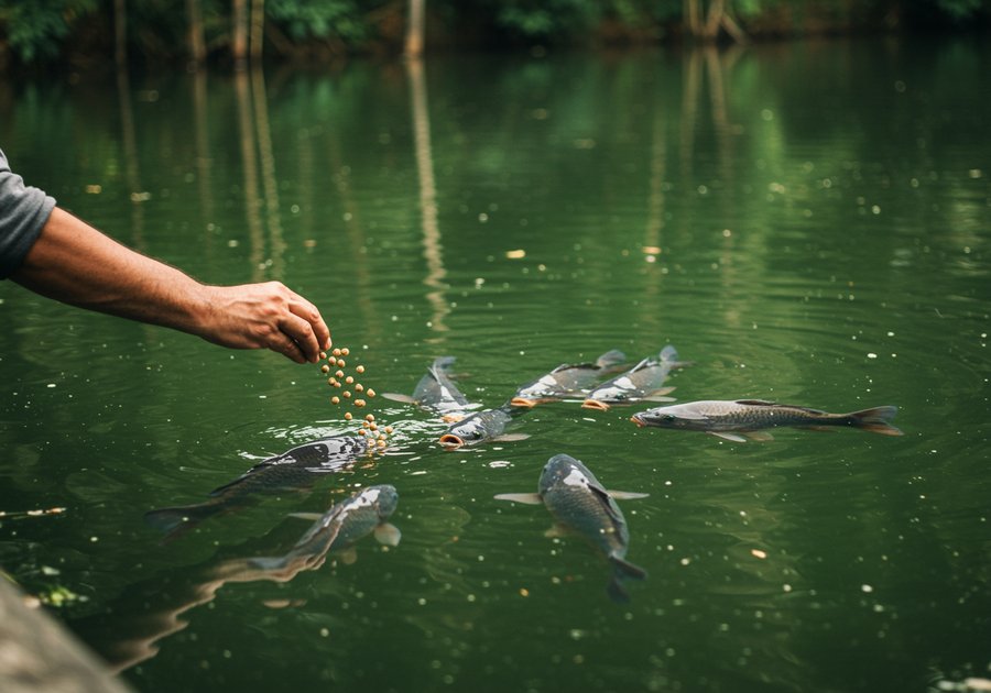 cá chép giòn nuôi bằng thức ăn gì