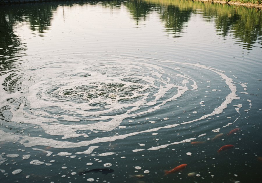 cách xử lý hồ cá bị bọt