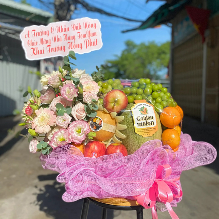 giỏ trái cây khai trương theo mùa