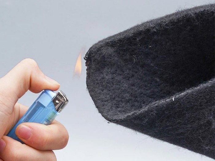 xử lý chống cháy vải không dệt polyester
